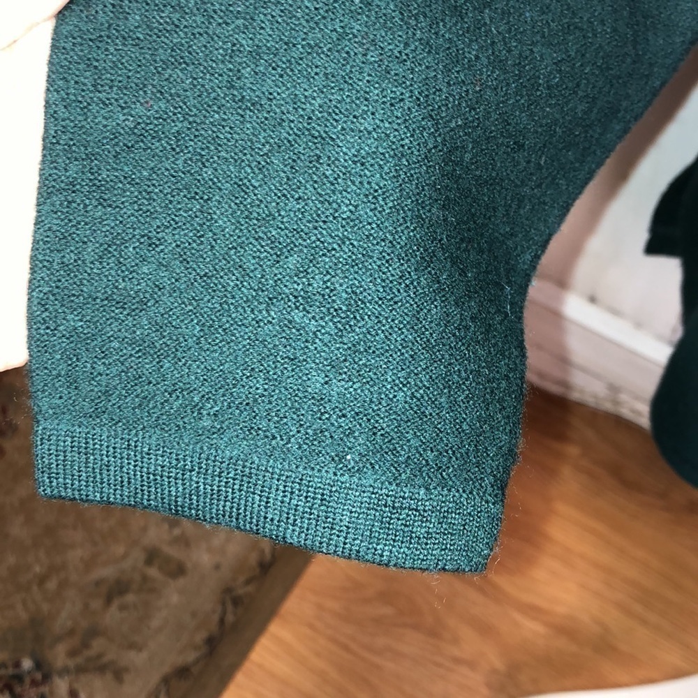 Basic Requirements 100%Wool Deep Forest Green Lon… - image 6